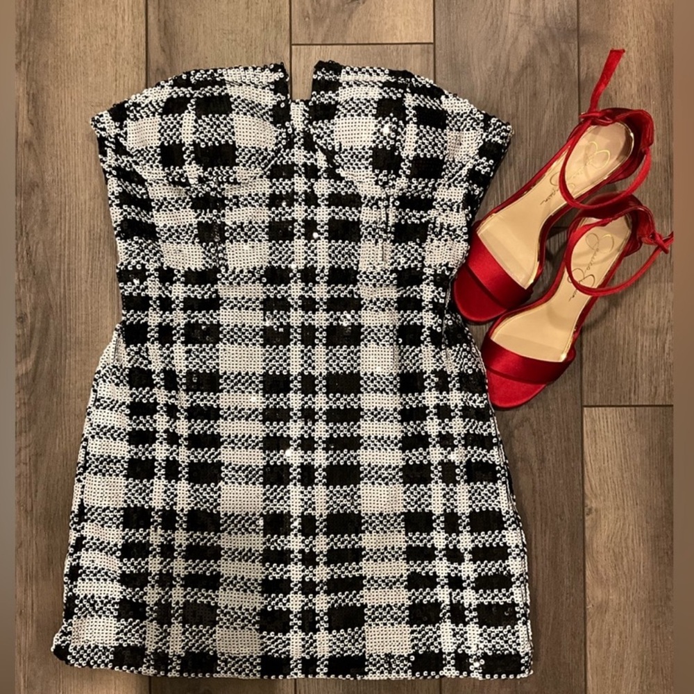 NWT Steve Madden sequin strapless mini dress